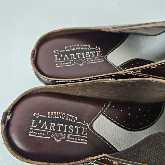 SPRING STEP L'Artiste CHINO Brown Mules Shoes 43 US 11.5 - Picture 3 of 12